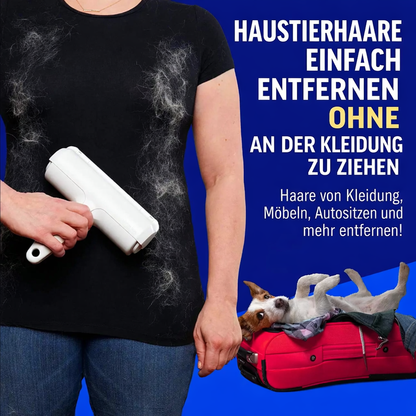 Tierhaarentfernungsrolle – Entferner für Hunde und Katzen mit selbstreinigender Basis – Effizientes Tierhaarentfernungsgerät – perfekt für Möbel