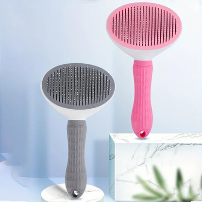 One-Click Pet Hair Removal Comb for Effortless Dog and Cat Grooming – Floating Hair Removal Brush with Automatic Function