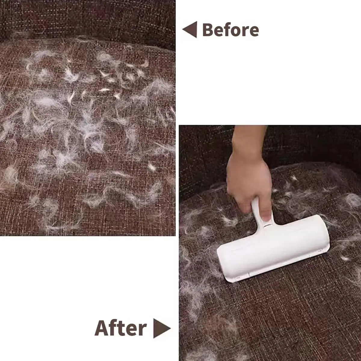 Pet Hair Remover Roller - Dog & Cat Hair Remover with Self-Cleaning Base - Efficient Pet Hair Removal Tool - Perfect for Furniture
