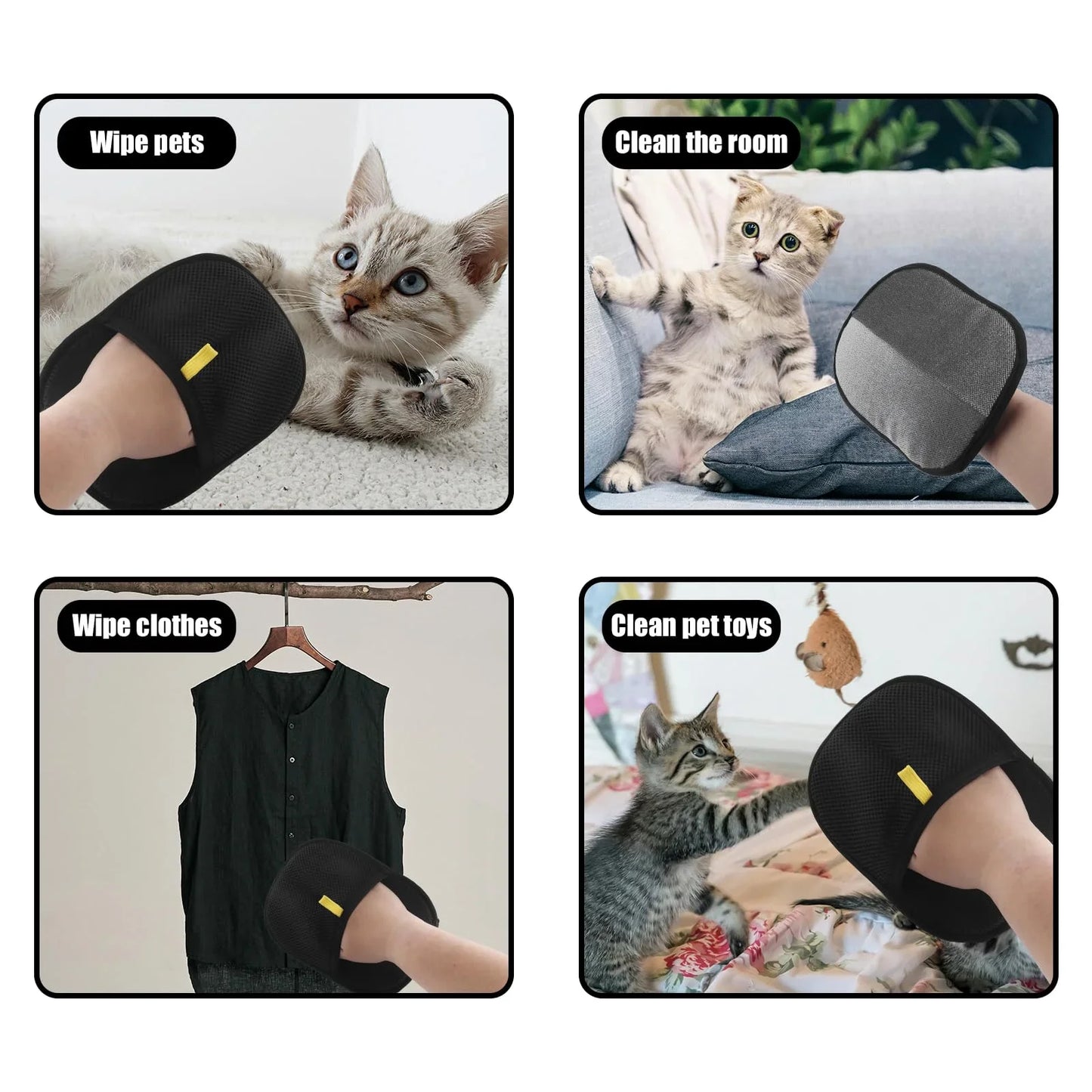 Pet Fur Magic Grooming Gloves