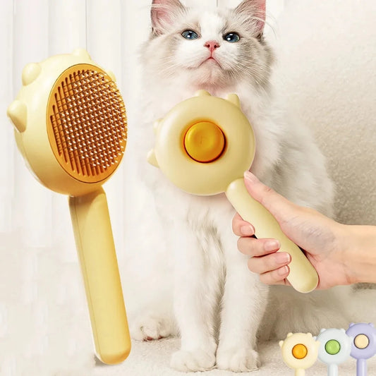 Pet Haar Entfernung Pinsel Katze Slicker Pinsel Pflege Kamm Selbst Reinigung Hund Massage Partikel Nadel Hunde Katzen Hundesalon Liefert